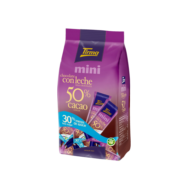 Шоколад Молочный Миниплитки 50% Какао (10 г х 18 шт.) упаковка 180г (Milk chocolate 50% cocoa mini (18 units x 10 g) bag 180 g)