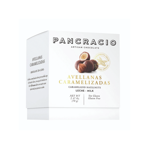 Mini Box Pancracio Конфеты из цельного карамелизированного фундука с молочным шоколадом (Caramelized hazelnuts covered with chocolate) 70г