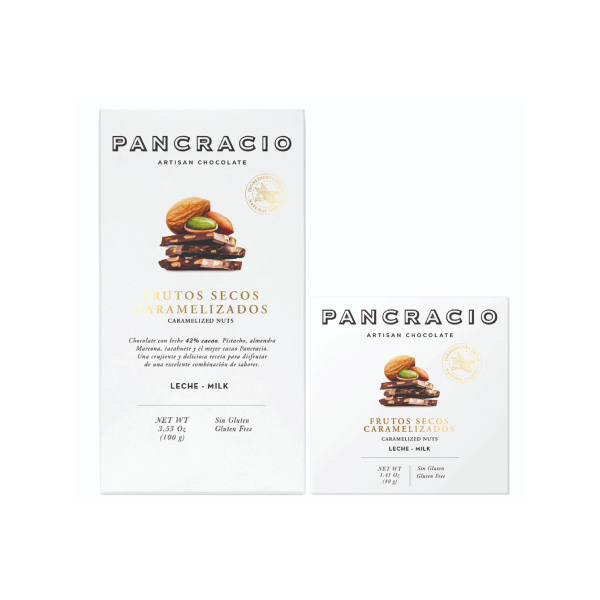 Молочный шоколад с карамелизированными орехами Pancracio 100г
