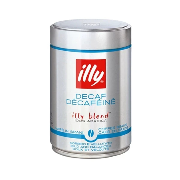 Illy 250гр DECAFF (БЕЗ КОФЕИНА) ЗЕРНО ж/б